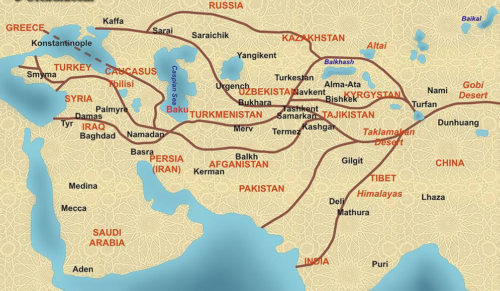 silk road map. Welcome to the Silk Road